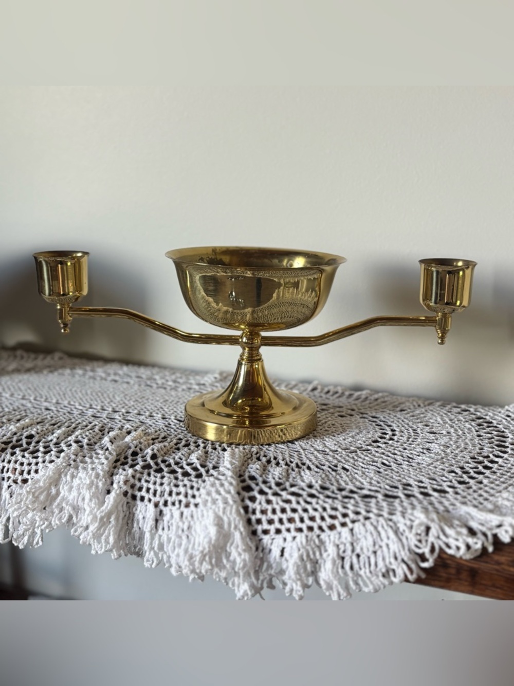 Brass Centerpiece Candelabra /Unity Candle
